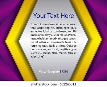 Template Purple, Silver and Yellow Pattern