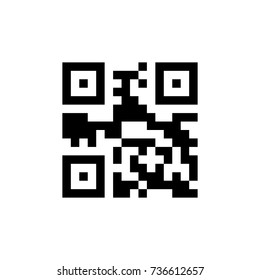 Template of QR code for smartphone scanning. Vector illustration isolated on white background.