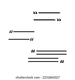 Vorlage mit Anführungslinien. Dialograhmen. Textnachricht. Vektorgrafik. Stockbild. 