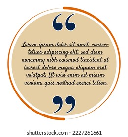 Template for Quote, Testimonial and banner. Vector illustration EPS 10 File.