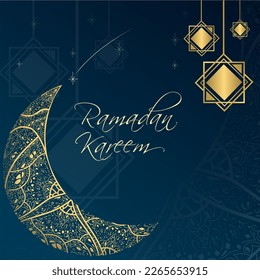 Template ramadan kareem vector art, editable file for commercial used
