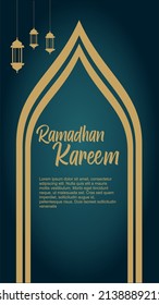 template ramadhan Greeting card vector 16:9 ratio