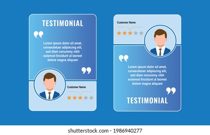 Template For Real Time Online Business Testimonial And Star Rating For Website. Web Graphic And Template For Customer Review, Testimony, Feedback Or Notification ..