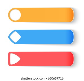 Template realistic labels set Stock Illustration