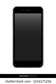 Template of realistic smartphone. Modern gadgets isolated on white background. Device layout. Vector illustration.