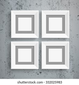 Template rectangle design on the concrete background. Eps 10 vector file.