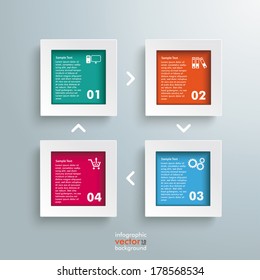 Template rectangles design on the grey background. Eps 10 vector file.
