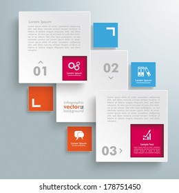 Template rectangles design on the grey background. Eps 10 vector file.