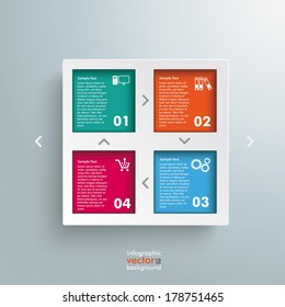 Template rectangles design on the grey background. Eps 10 vector file.