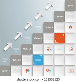 Template rectangles design on the grey background. Eps 10 vector file.