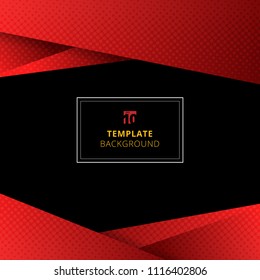 Template red geometric background with halftone texture. You can use for design print, brochure, poster, banner, website, Presentation. Vector illustration