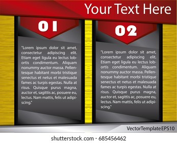 Template Red, Gold and White Pattern