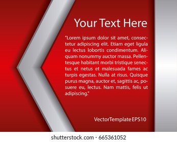 Template Red, Silver and White Pattern