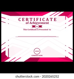 template for red and white color certificate