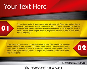 Template Red, Yellow and White Pattern