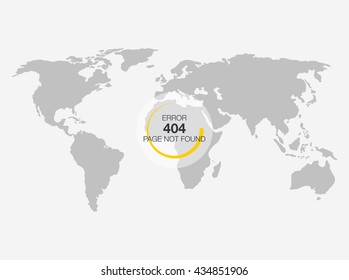 La plantilla informa de que no se encuentra la página. Página de concepto 404. Error de diseño 404.