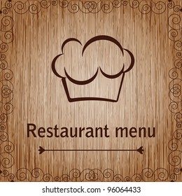 Template of a restaurant menu