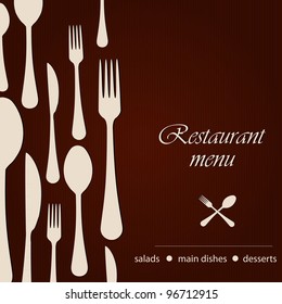 Template of a restaurant menu