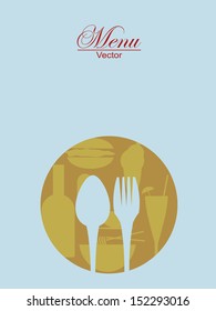 Template of restaurant menu cover in vector.