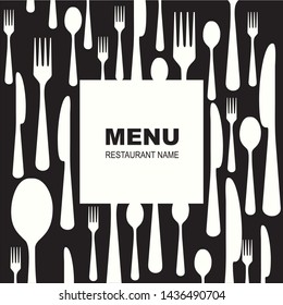 Template for restaurant menu retro