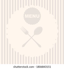 Template for restaurant menu, retro