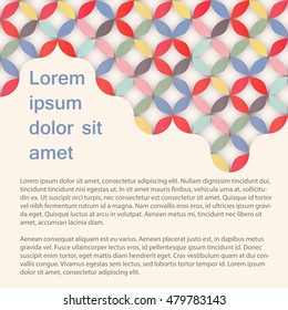 Template with retro abstract background. Banner or presentations.