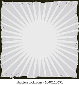 Template in retro style and grayscale design with old and eroded frame.
