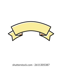 template ribbon banner design color icon vector. template ribbon banner design sign. isolated symbol illustration