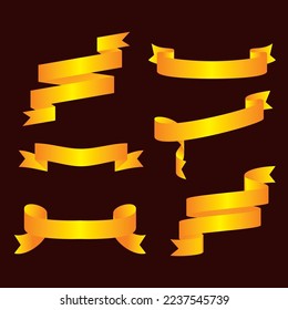 template ribbon design element with attractive appearance