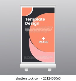 template roll up banner design show exhibition promotion display