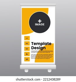 template roll up banner design show exhibition