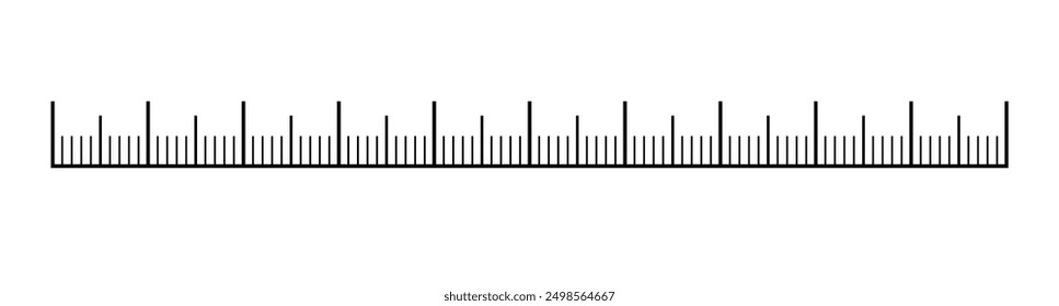 Template of ruler, tape or thermometer tool isolated. Blank measuring chart. Distance, height or length measurement of math, sewing, meteorological instrument.