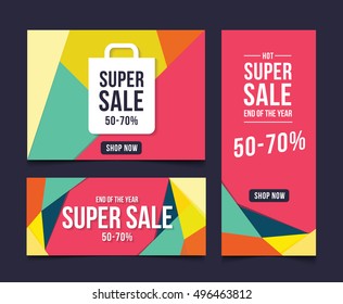 Template Sale Banner Background Abstract, Vector illustration