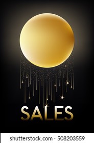 Template of sales postcard, card, poster, banner congratulations. Vector image.
