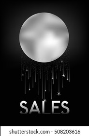 Template of sales postcard, card, poster, banner congratulations. Vector image.