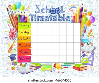 template school timetable students pupils 260nw 466244555