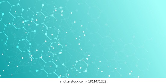 Template For Science And Technology Concept Background. Vector Illustration