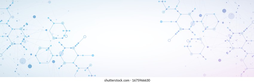 Template for science and technology presentation. Plexus style background.