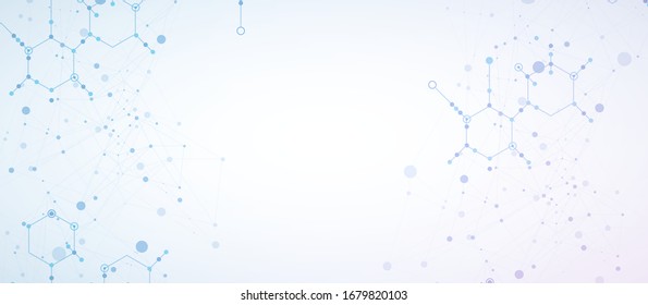 Template for science and technology presentation. Plexus style background.