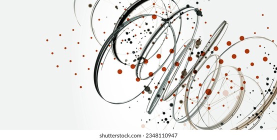 Template for science and technology presentation. Plexus style background.