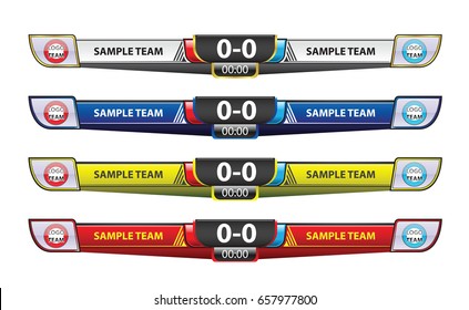 Template scoreboard design elements for sport, vector illustration.