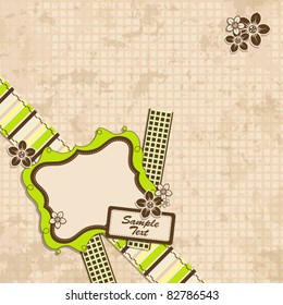 Template scrap card, vector illustration, eps10