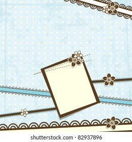 Template scrap card, vector illustration, eps10