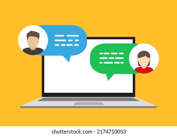 template with screen dialog. Vector illustration. stock image.