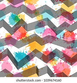 Template seamless abstract pattern. Can be used on packaging paper, fabric, background for different images, etc. Freehand drawing