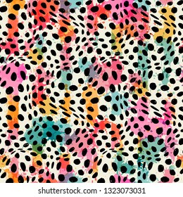 Template seamless abstract pattern. Can be used on packaging paper, fabric, background for different images, etc.