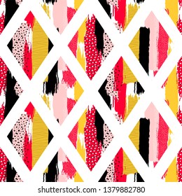 Template seamless abstract pattern. Freehand drawing