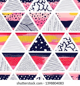 Template seamless abstract pattern. Freehand drawing