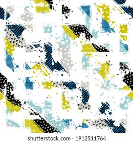 Template seamless abstract pattern. Patchwork. Freehand drawing