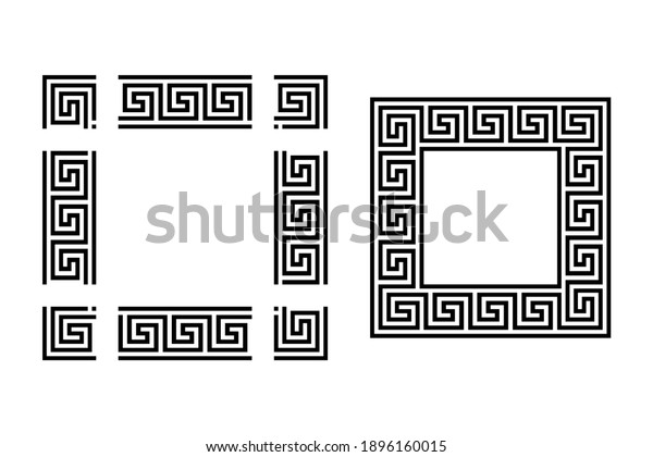 Template Seamless Meander Design Already Assembled Stock Vector ...